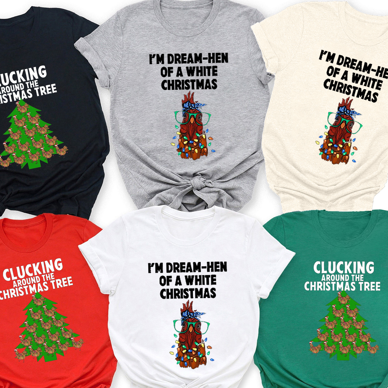 Funny Chicken Farm Christmas Family Matching Shirt