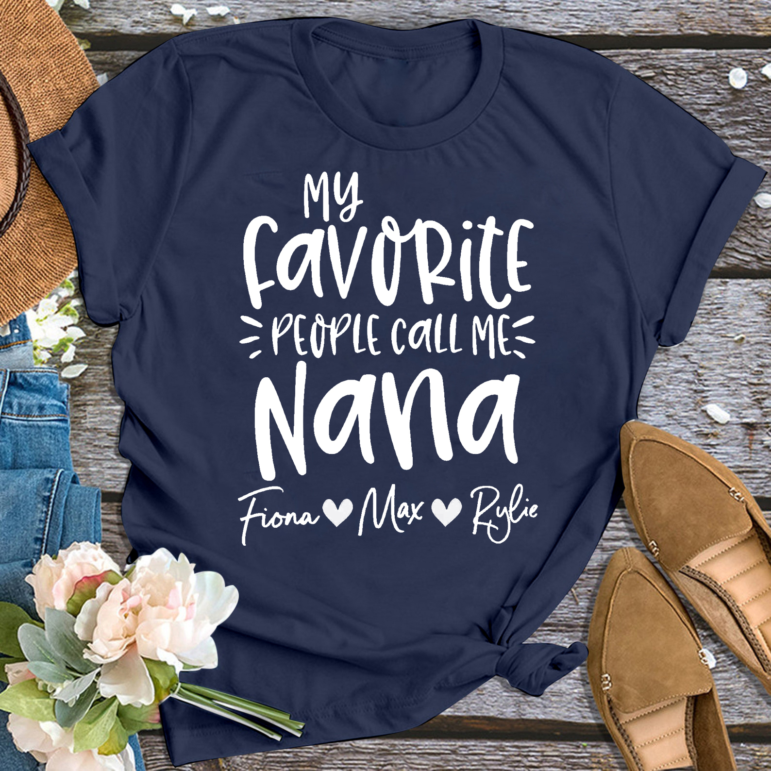 Call Me Nana Grandma Shirt Personalized With Name