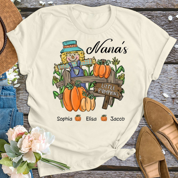 Scarecrow Thanksgiving Personalized Grandma Shirt 