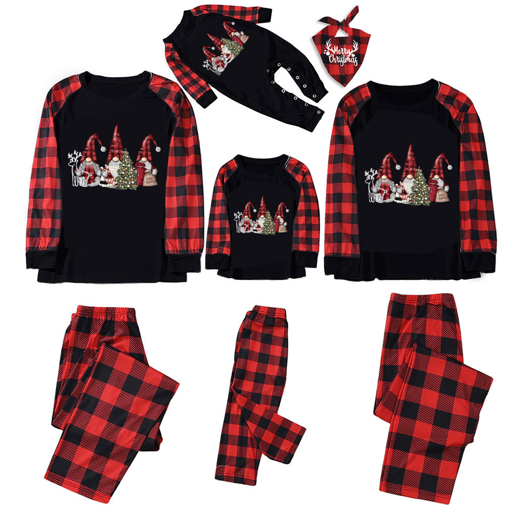 Buffalo Plaid Gnomes Family Christmas Pajamas