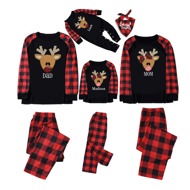 Big Nose Deer Christmas Family Matching Pajamas