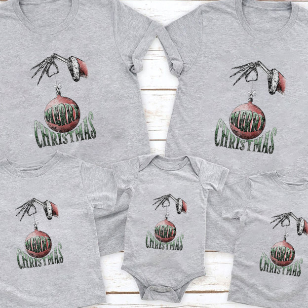 Merry Christmas Ball Family Matching Shirt