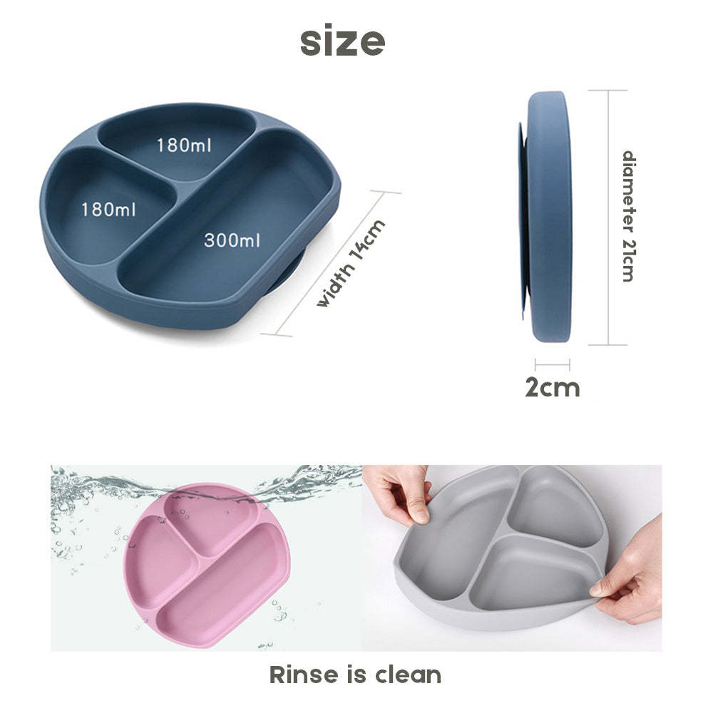 5 Pcs Baby Silicone Training Feeding Food Dishes Sets