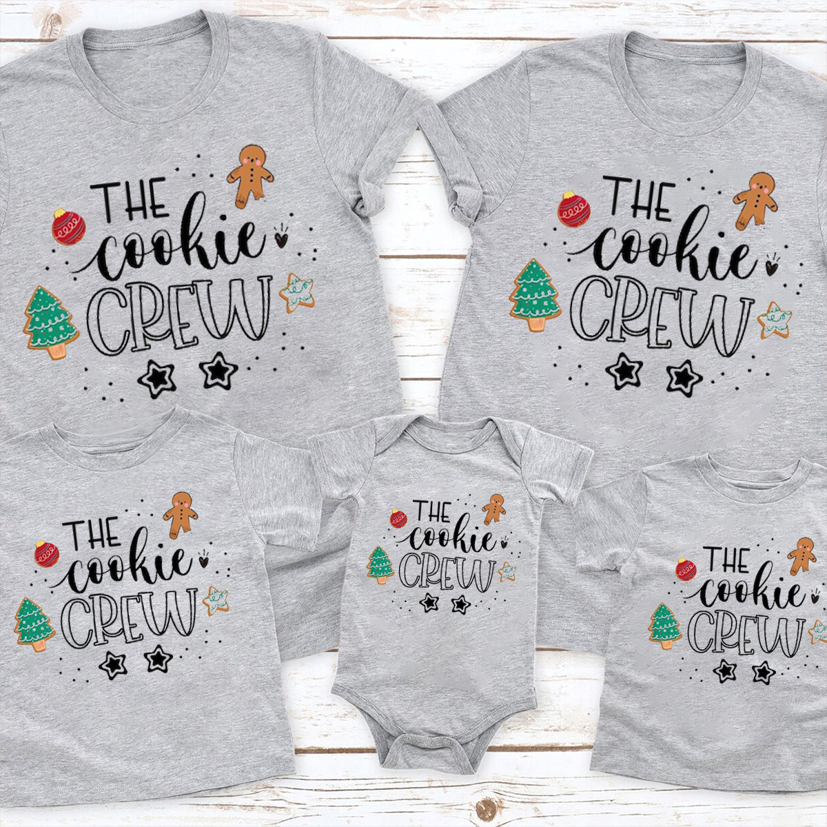 The Cookie Crew Christmas Family Matching T-Shirt
