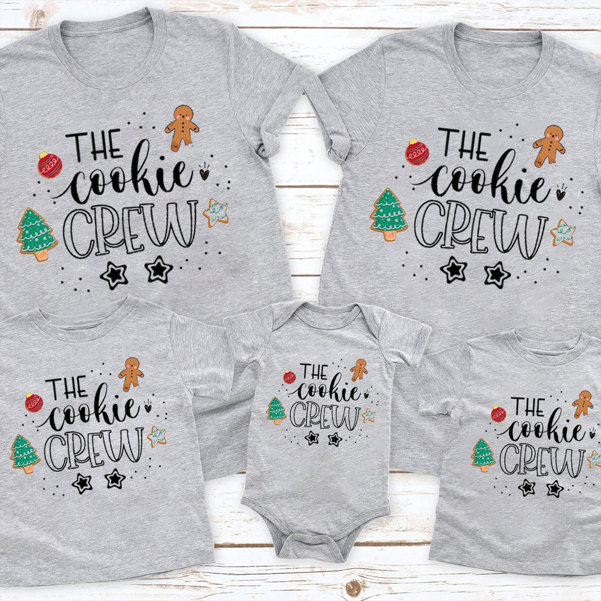 The Cookie Crew Christmas Family Matching T-Shirt