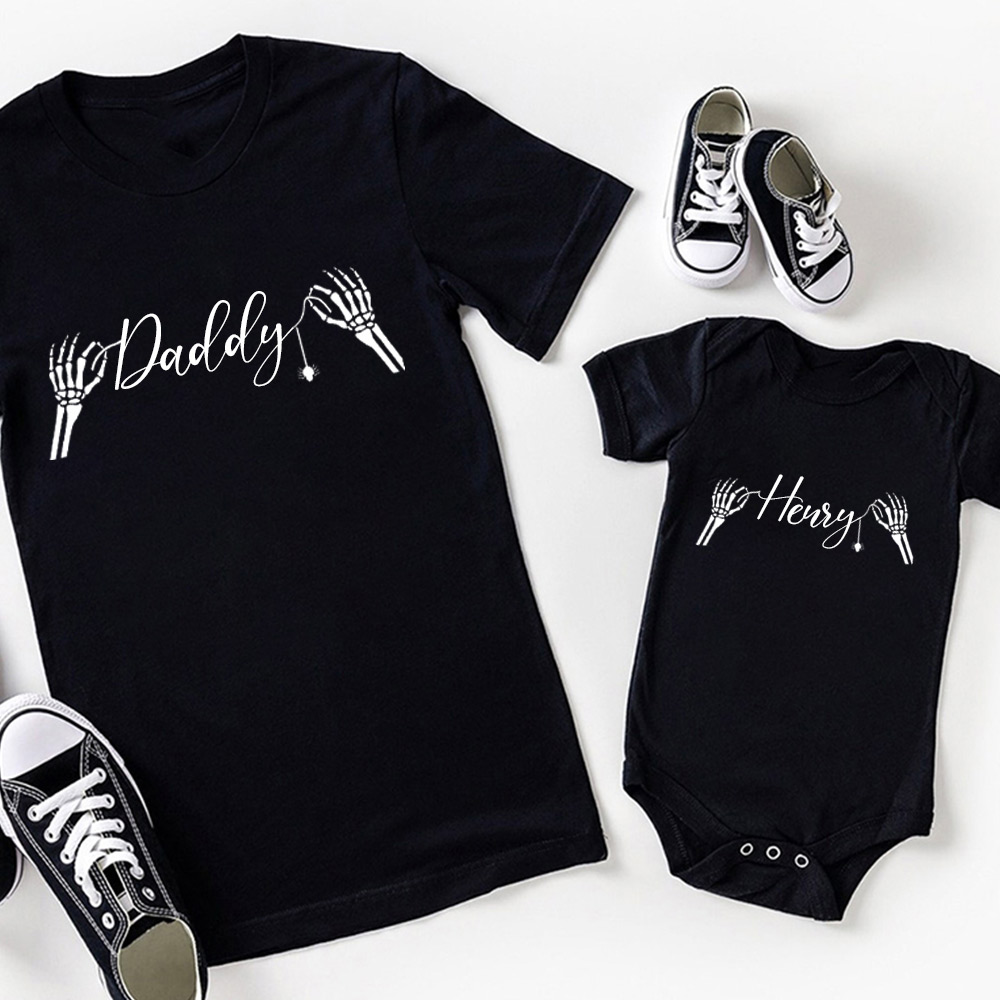Personalized Halloween Spider Web Family Matching Shirts