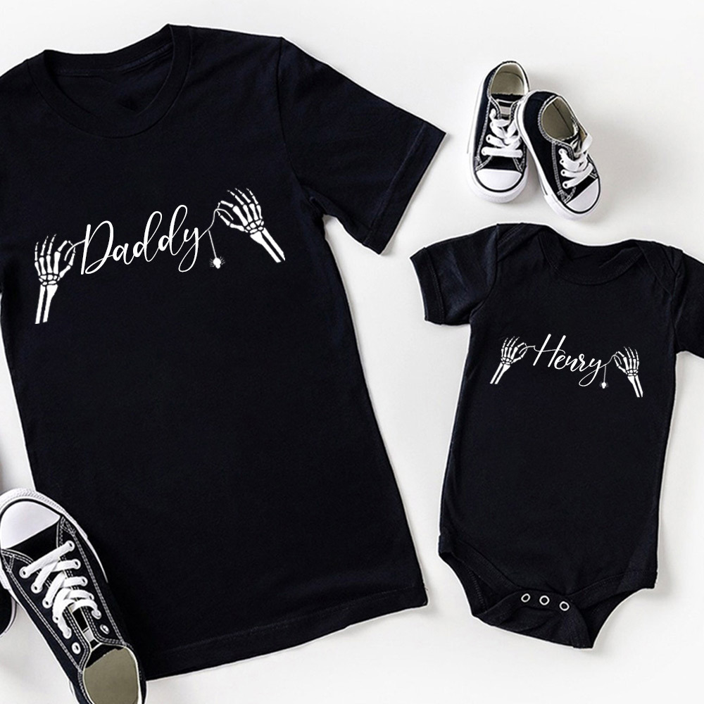 Personalized Halloween Spider Web Family Matching Shirts