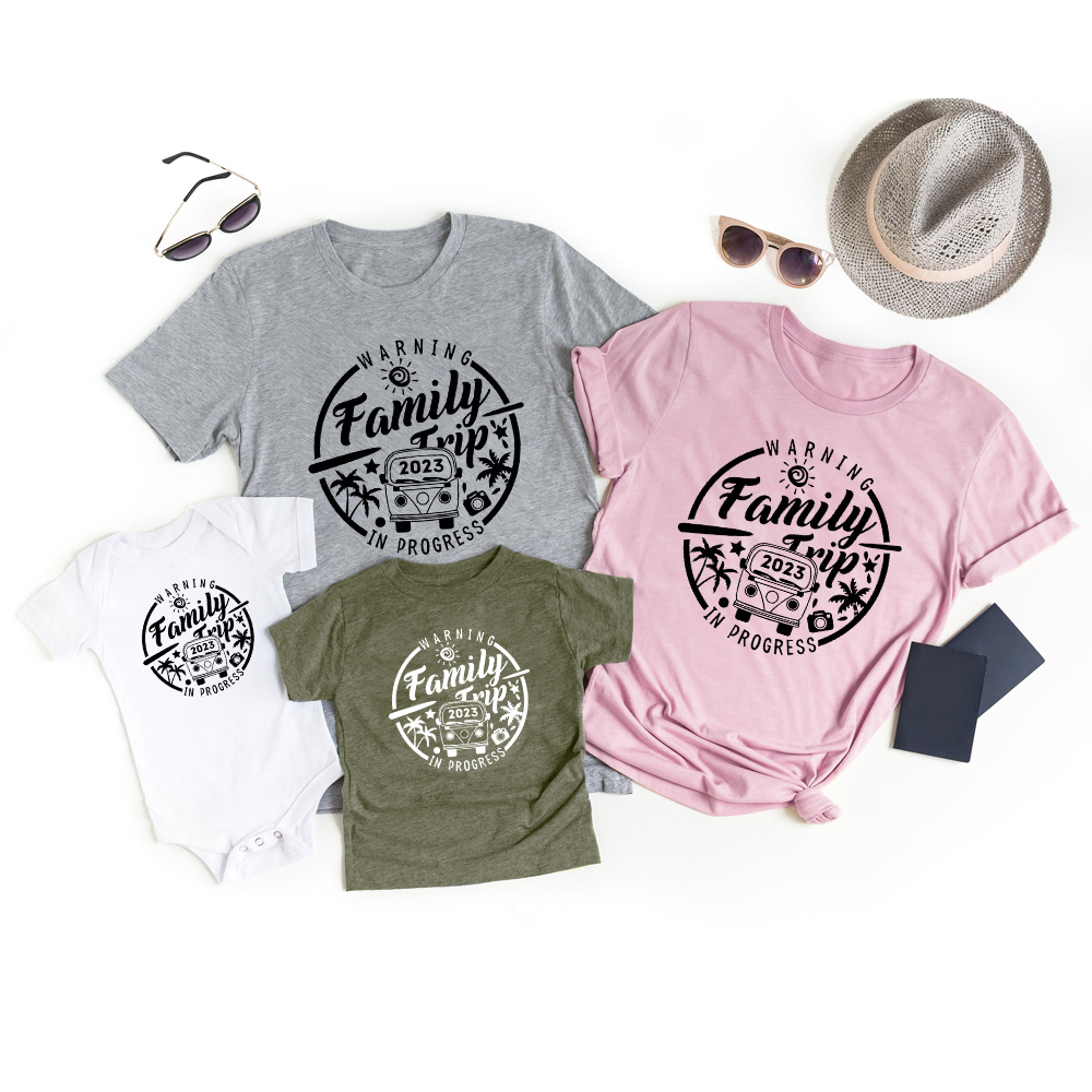 Family Trip In Progress Family Vacation Shirts