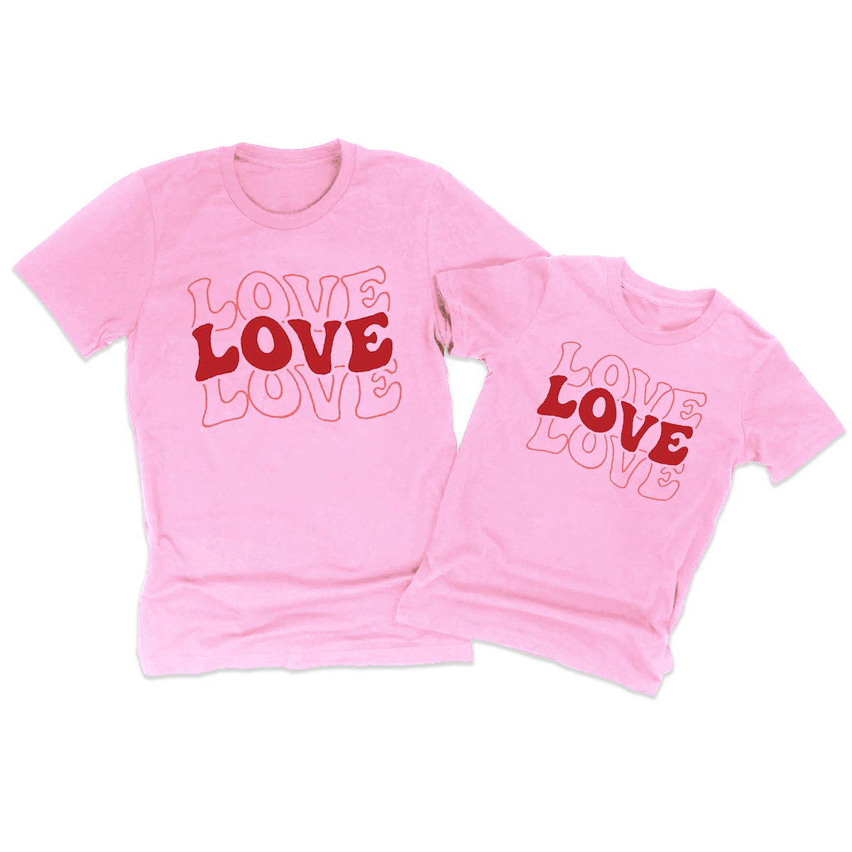 LOVE LOVE LOVE Family Matching Shirts