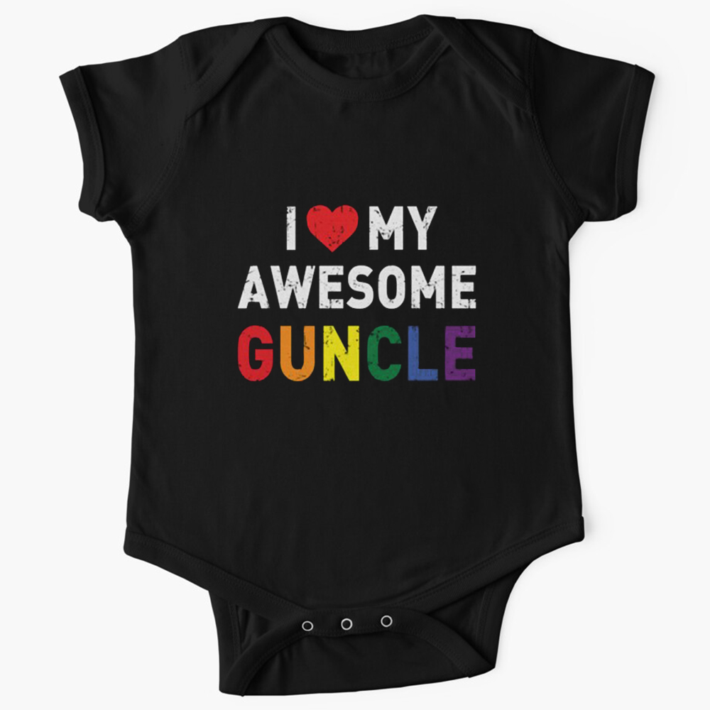 I Love My Awesome Guncle LGBTQ Baby Bodysuit