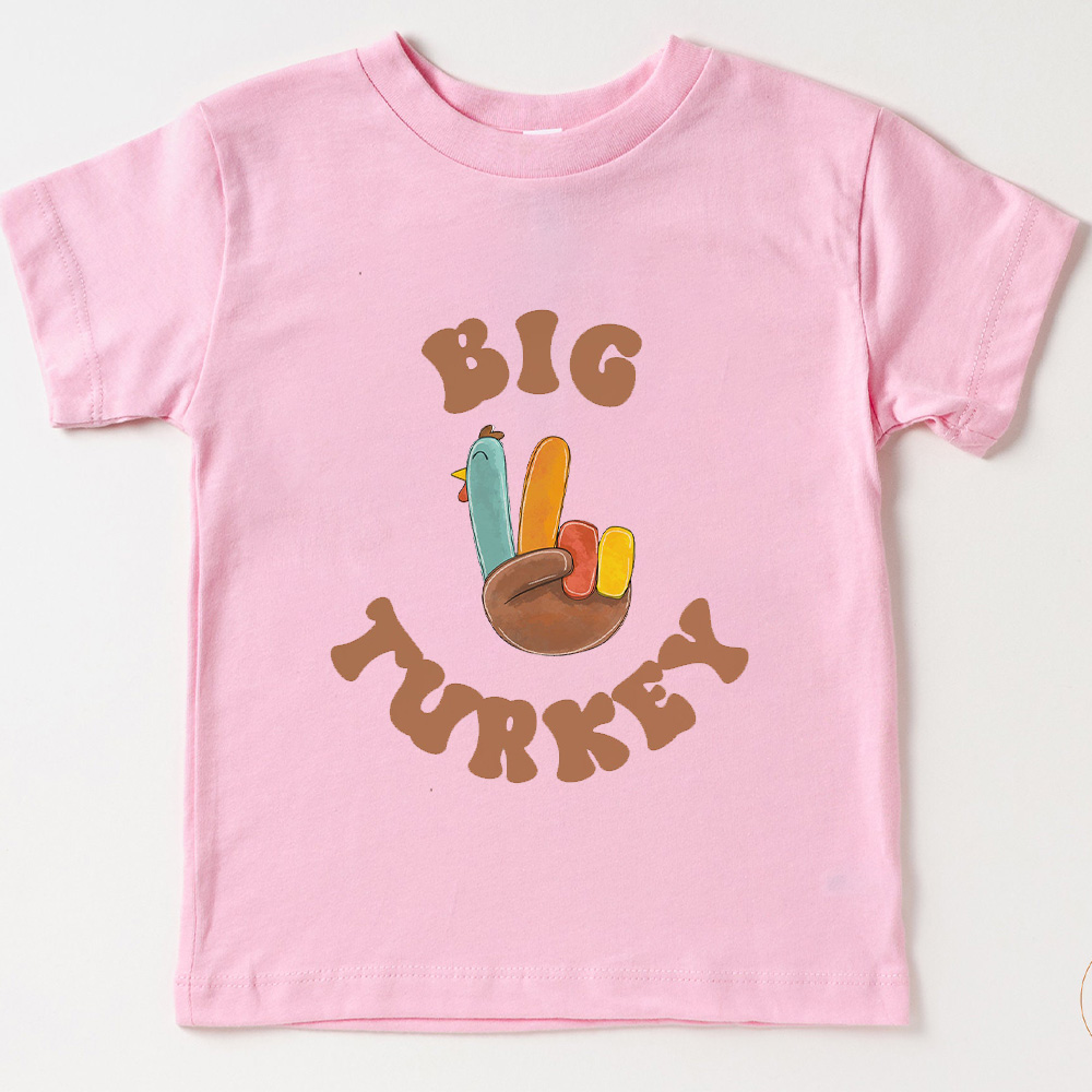 Big Turkey Thanksgiving Toddler Retro Shirt