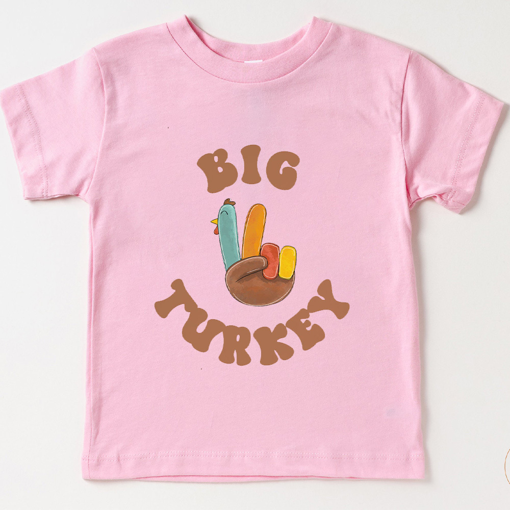 Big Turkey Thanksgiving Toddler Retro Shirt