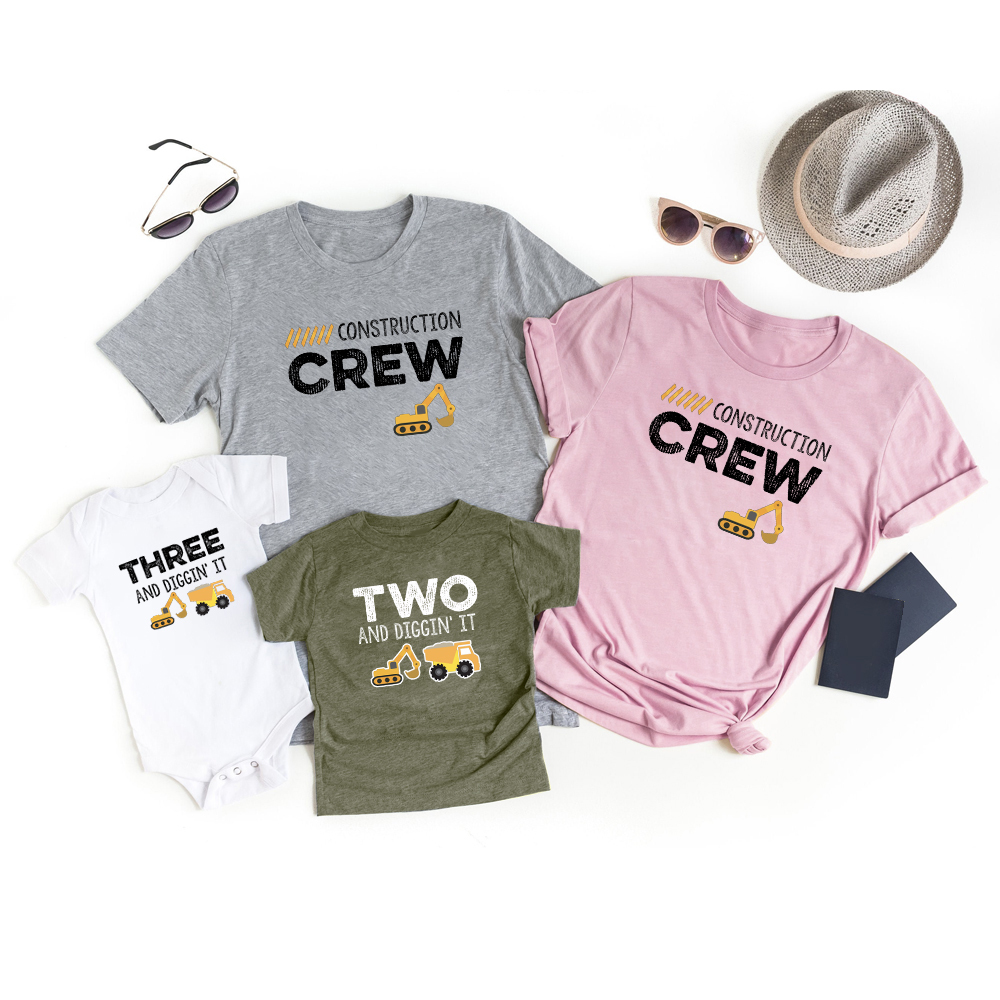 Construction Crew Daily Family Matching Shirts