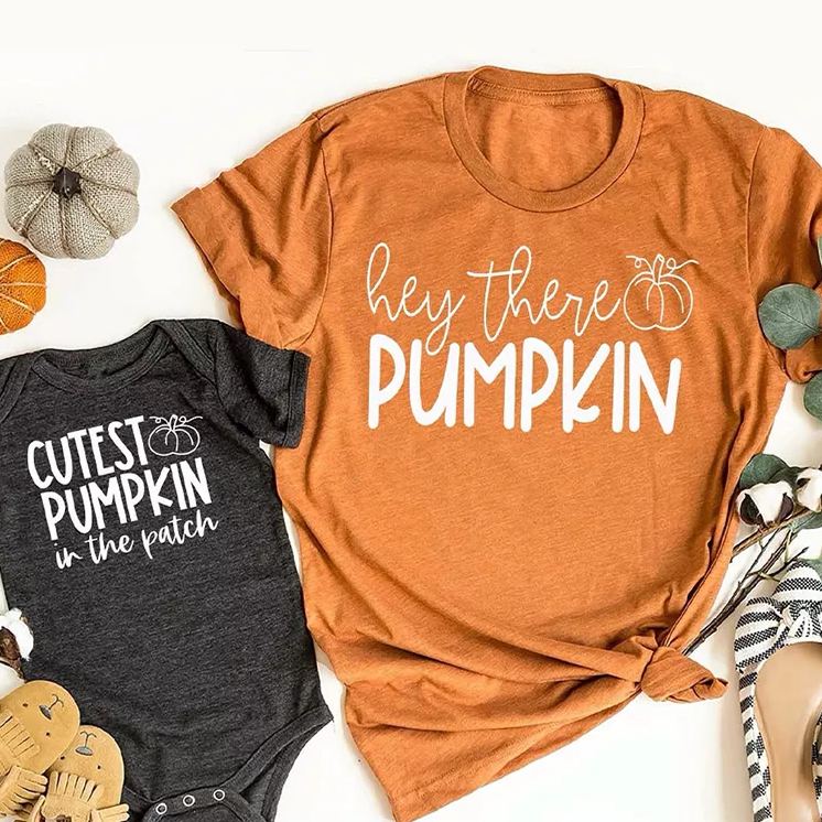 Hey There Pumpkin Family Matching Shirt 