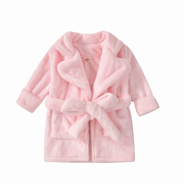 Newborn Flannel Pajama Bathrobe