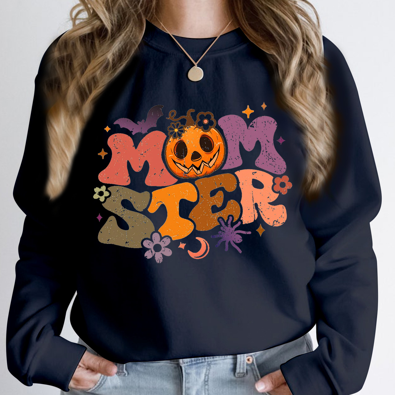 Halloween Momster Pumpkin Sweatshirt