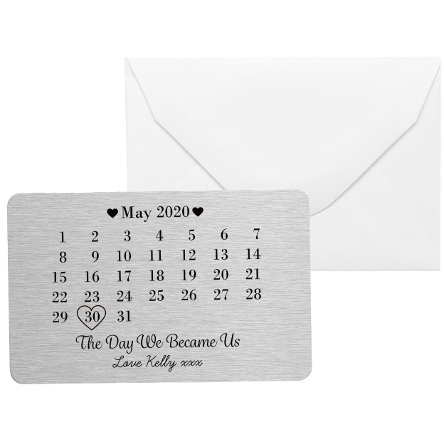 Personalized Day My Life Changed Date Metal Wallet Card