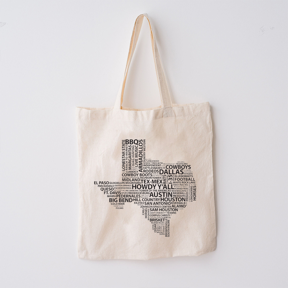 Words of Texas Tote Bag