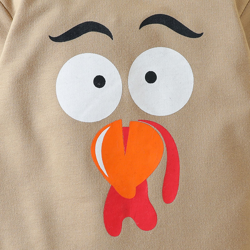 [Copy]Alphabet Chick Print Thanksgiving Baby Bodysuit