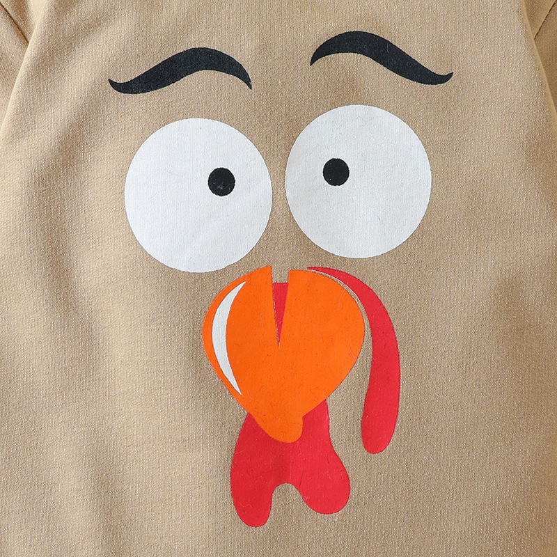 [Copy]Alphabet Chick Print Thanksgiving Baby Bodysuit