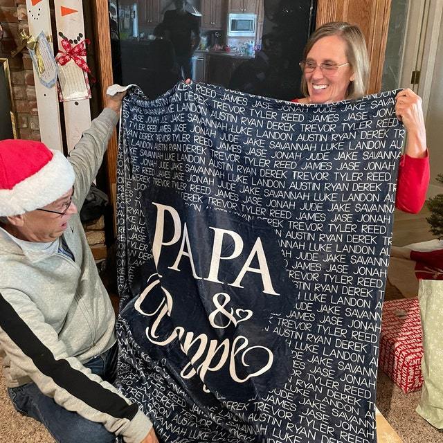 Personalized Grandparents Blanket