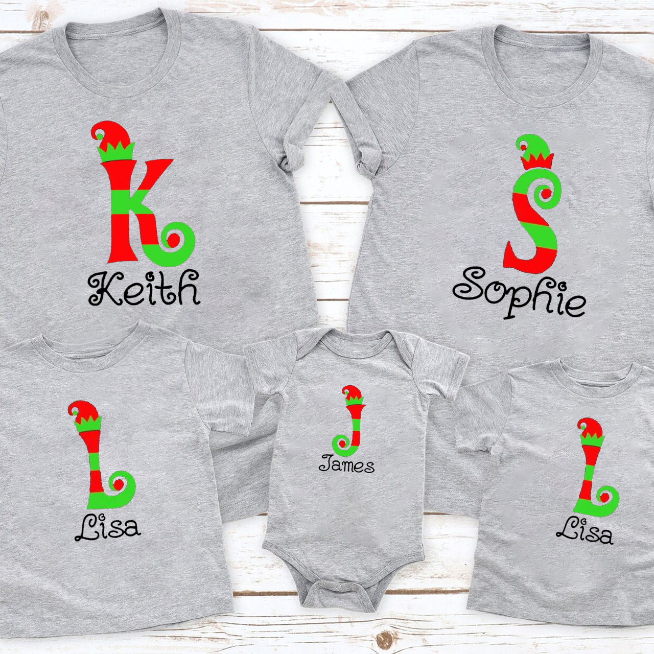 Personalized Christmas Gift Tees For Family Members