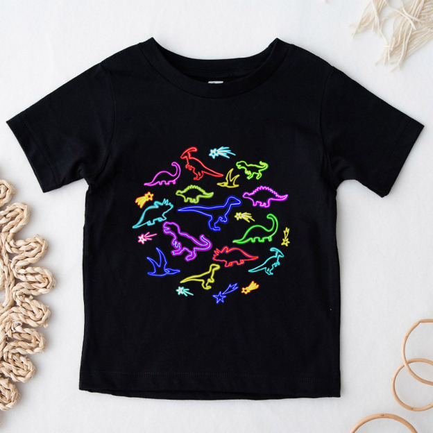 Neon Dinosaurs Toddler Shirt