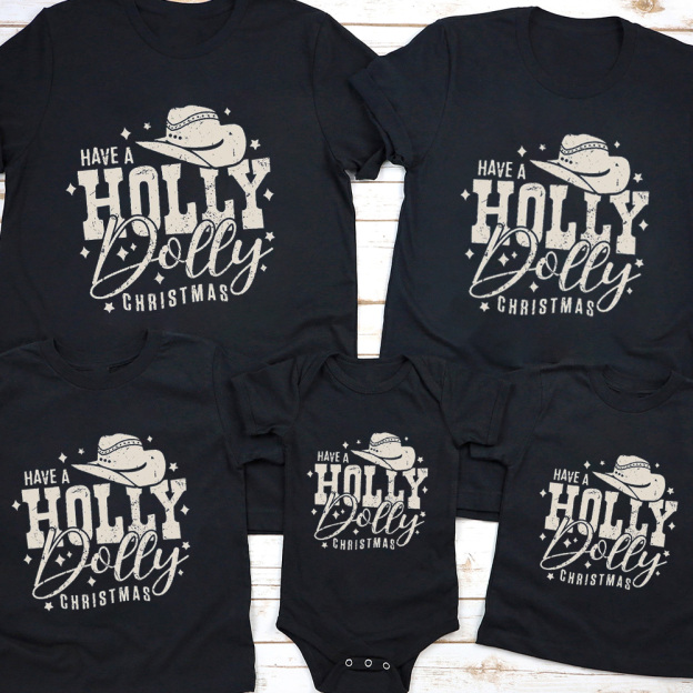 Holly Dolly Christmas Family Shirt