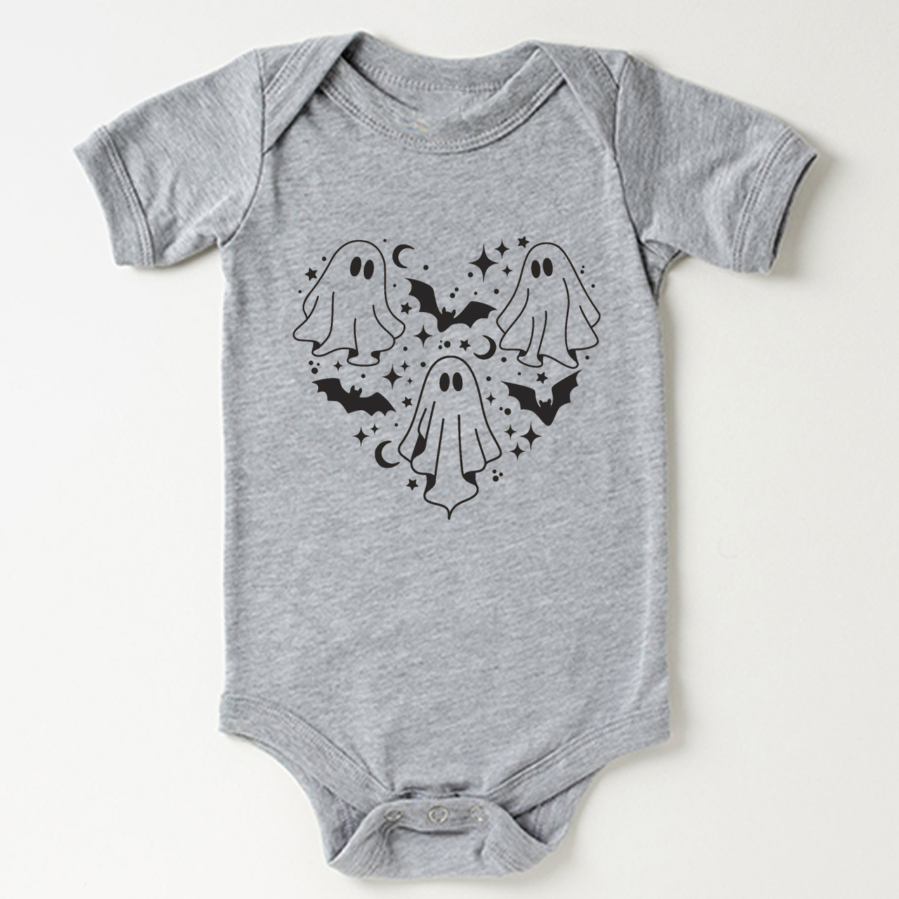 Ghost In Heart Halloween Baby Bodysuit