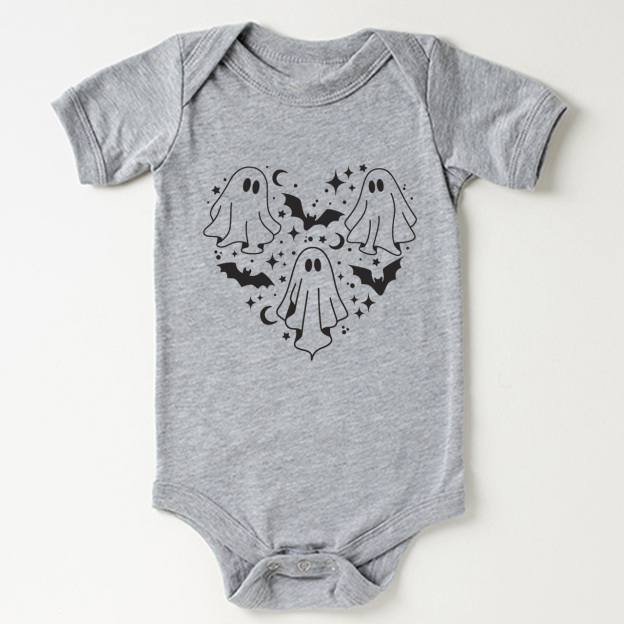 Ghost In Heart Halloween Baby Bodysuit