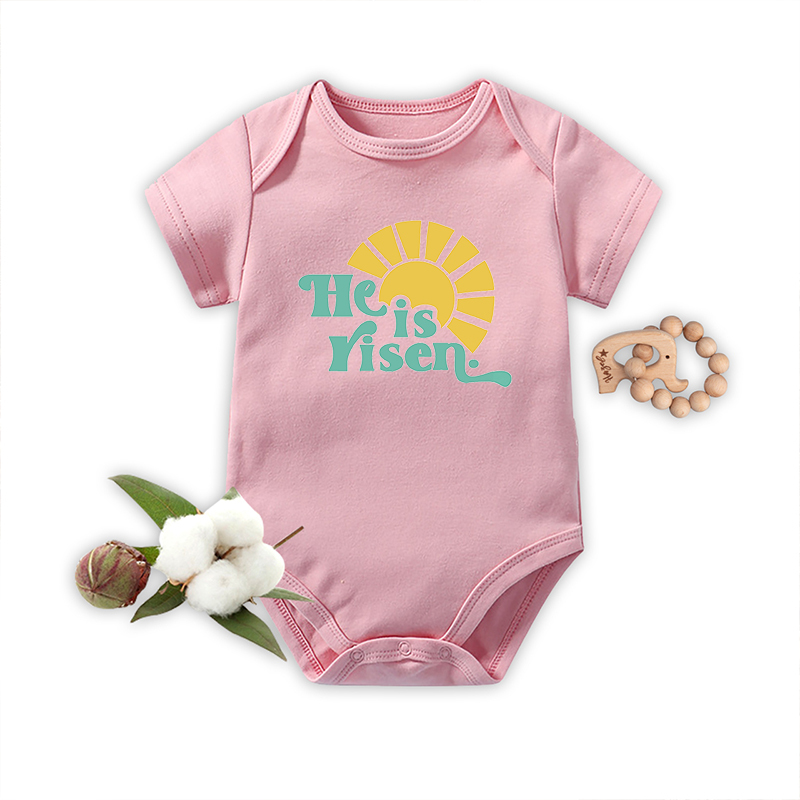 He Is Risen Easter Baby Bodysuit