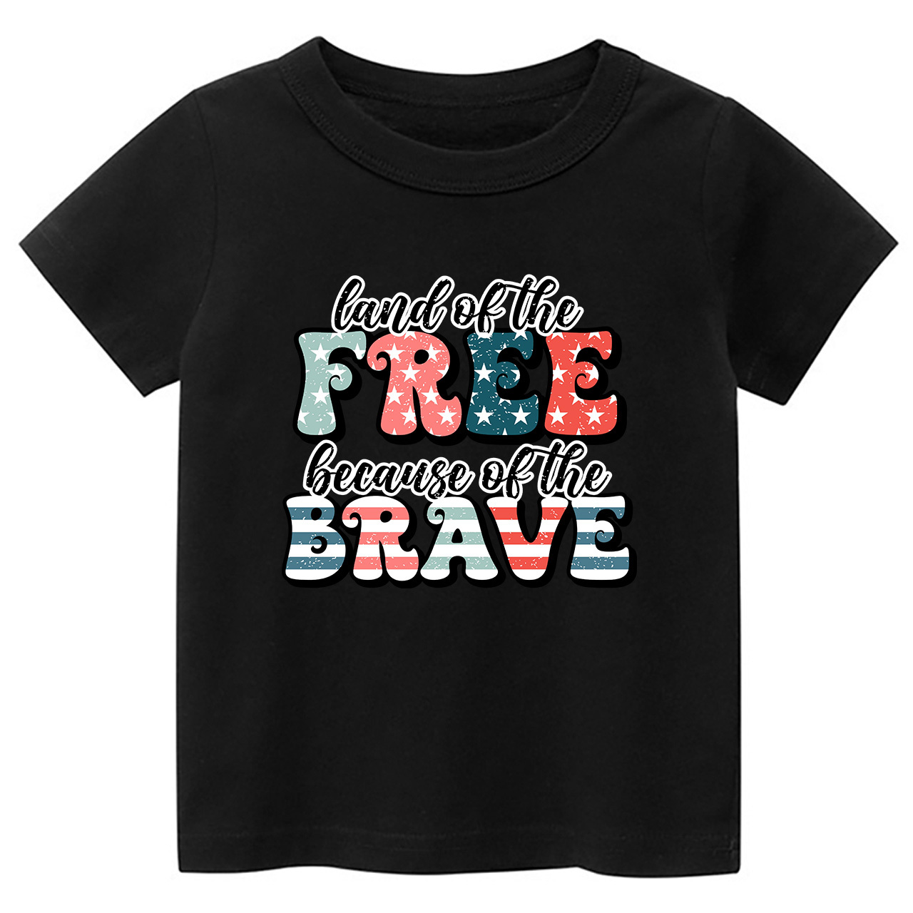 Land Of The Free Retro Toddler Tees
