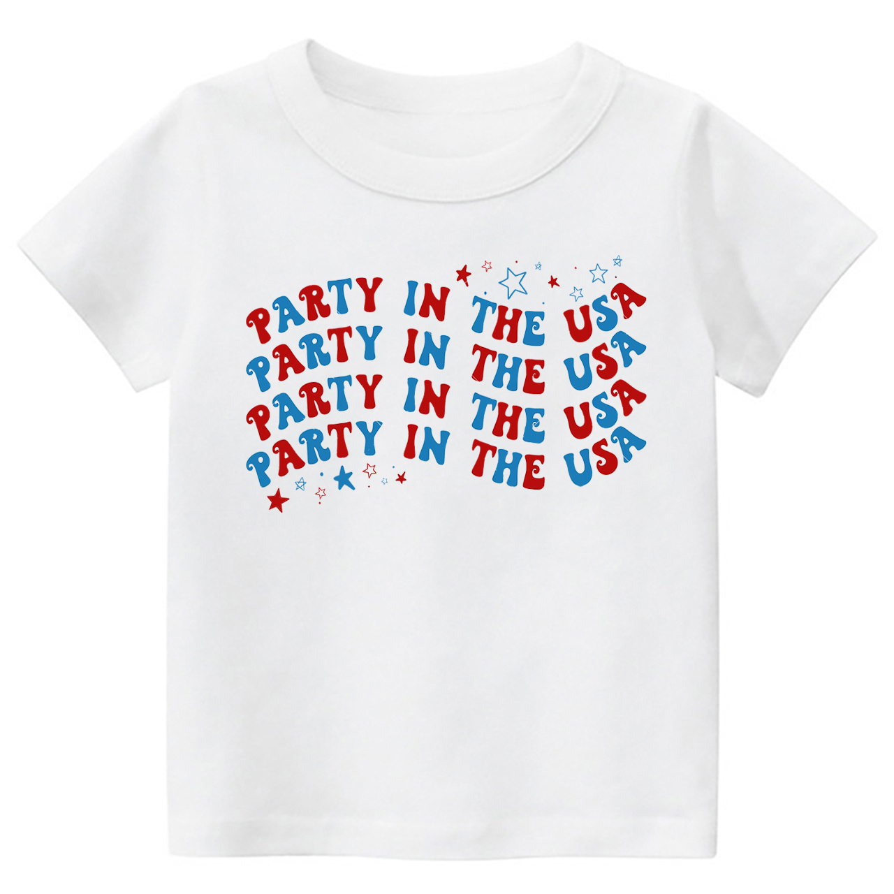 Party In The USA Wave Font Retro Toddler Tees