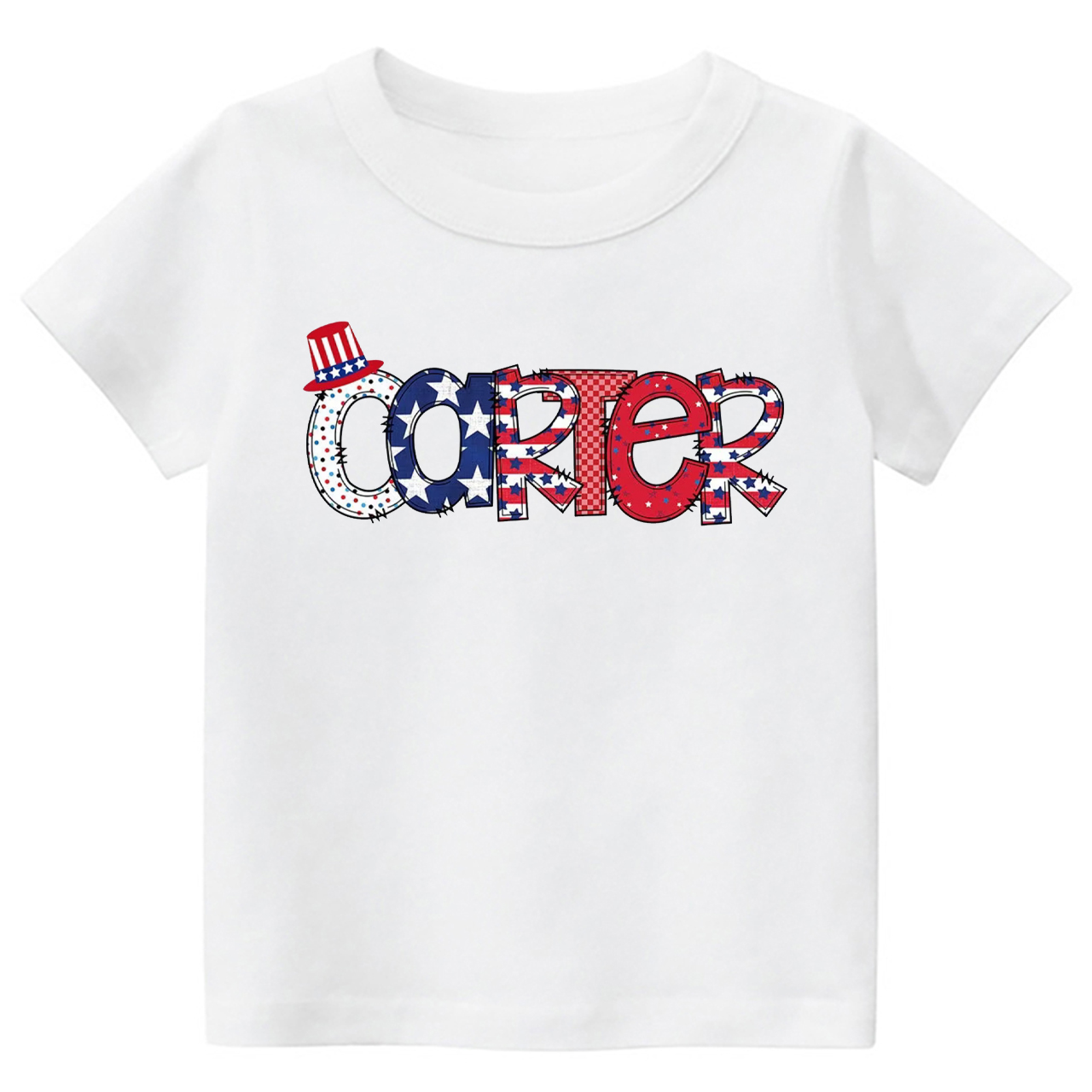 Personalized Name Fourth Of July Toddler Tees