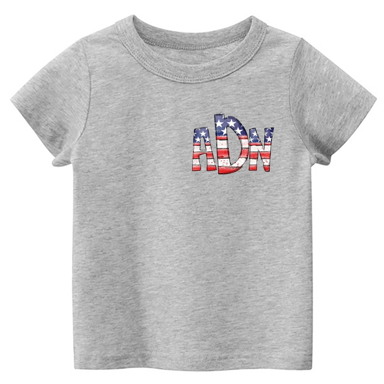 Personalized Fish American Flag Toddler Tees