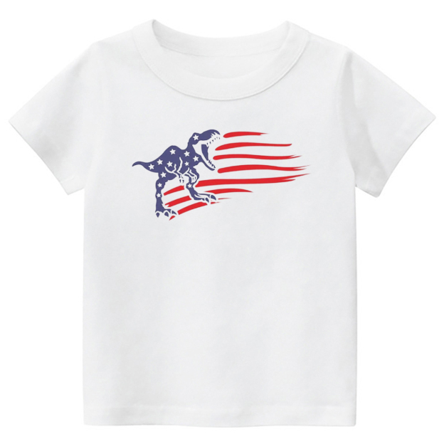 Patriotic Dinosaur Toddler Tees