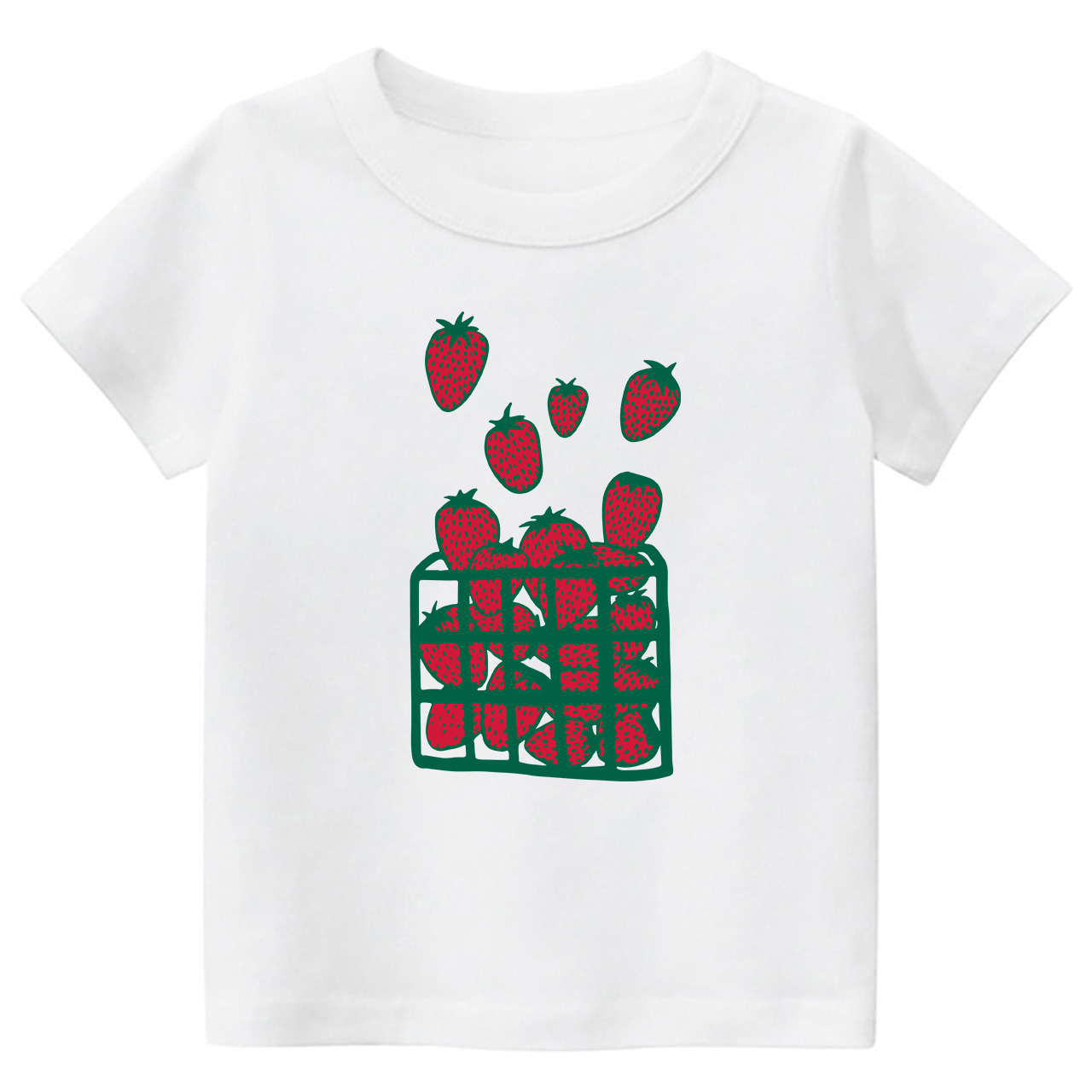 Strawberry Print Kids T-Shirts