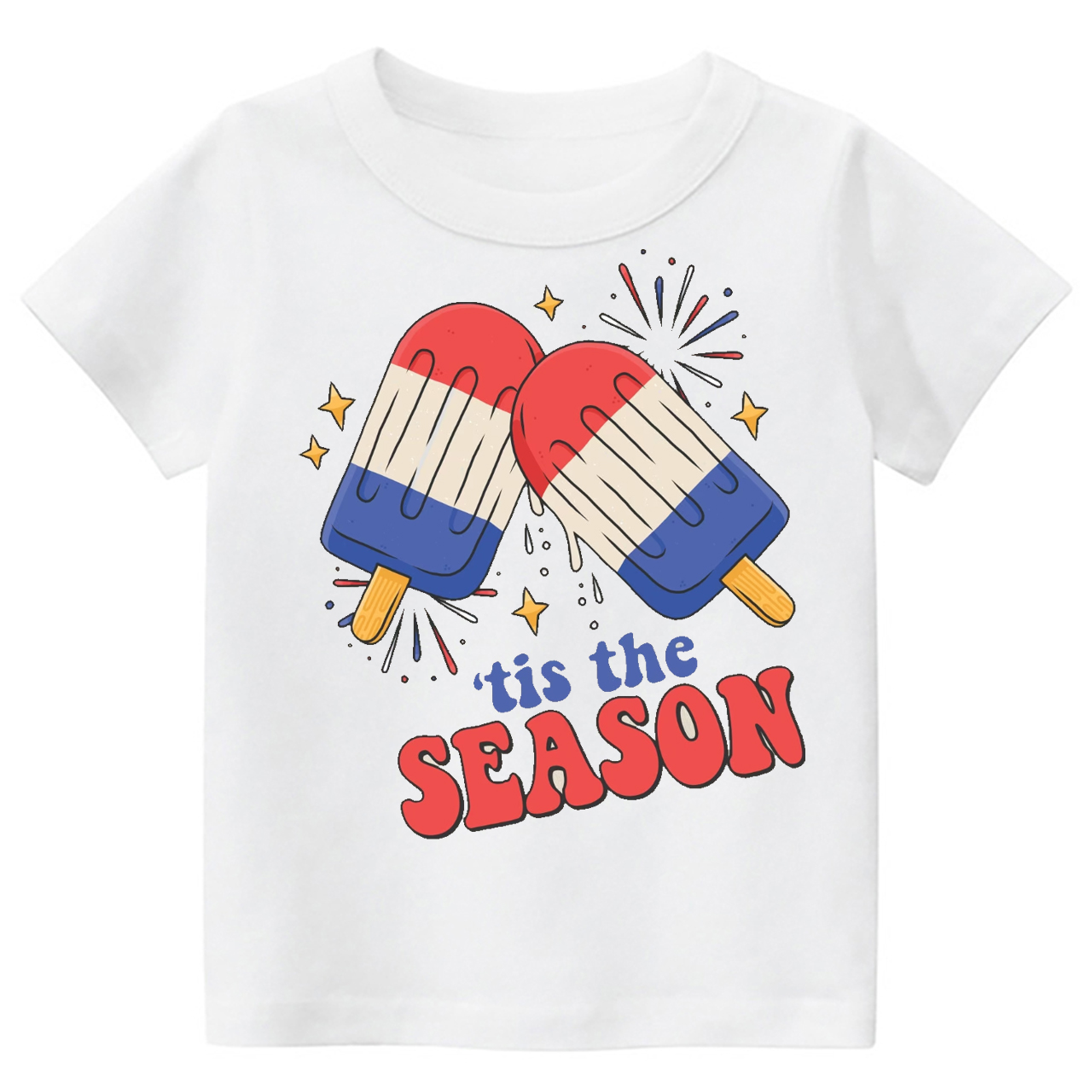 Fireworks Ice Cream Independence Day Kids Shirts
