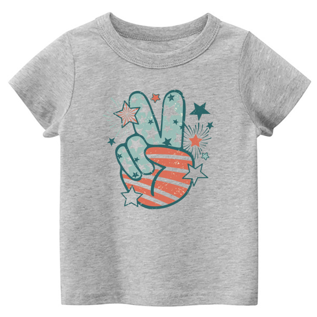 Peace Fingers Memorial Day Kids T-Shirt