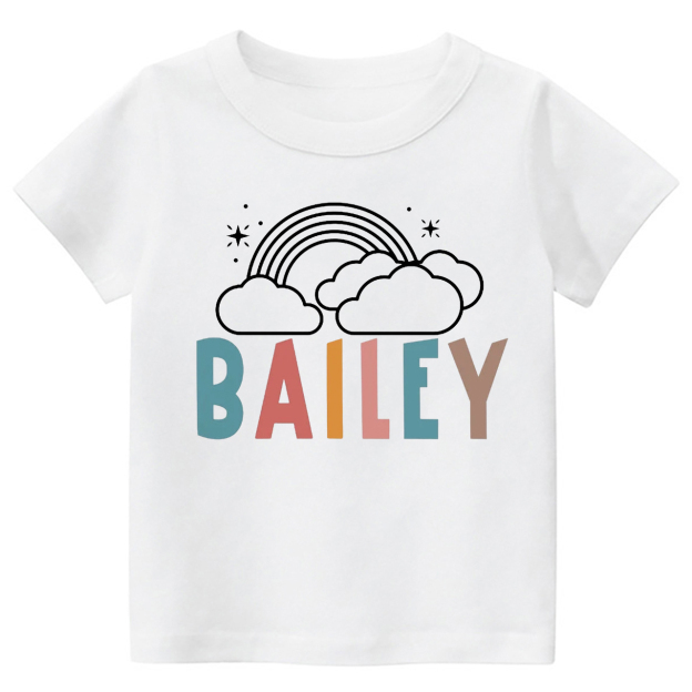 Cloud Rainbow Personalized Toddler Shirts