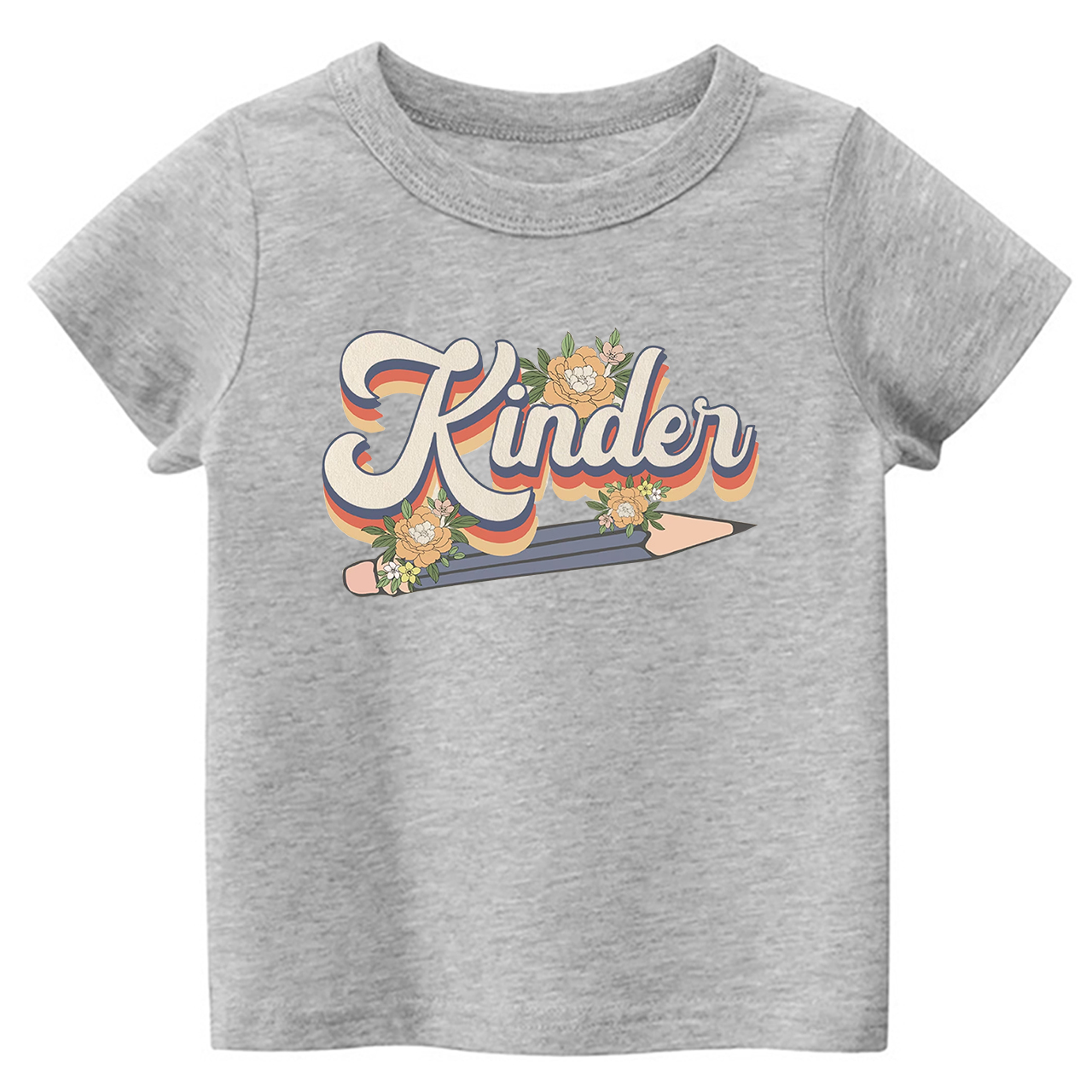 Floral Pencil Name Back To School Toddler Shirts
