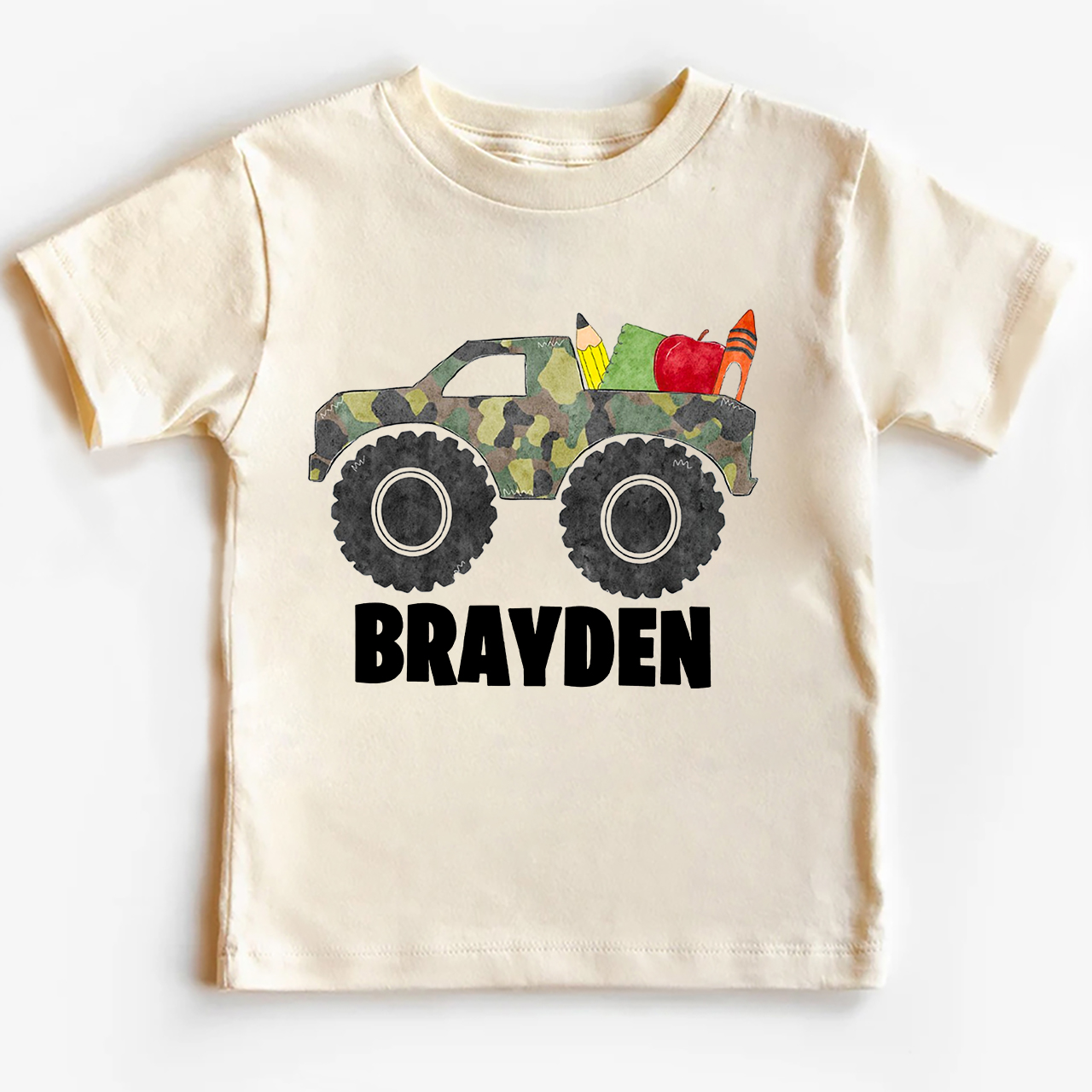 Truck Personalized Back To School Toddler Shirts