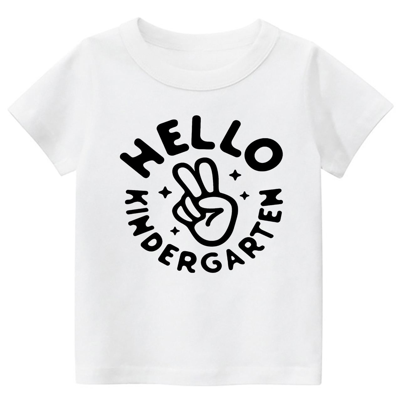 Hello Kindergarten Peace Sign Kids Shirts