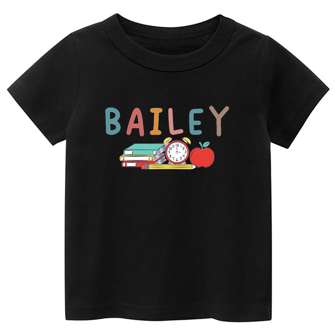 Custom Books & Apples Back To School Shirt For Kids