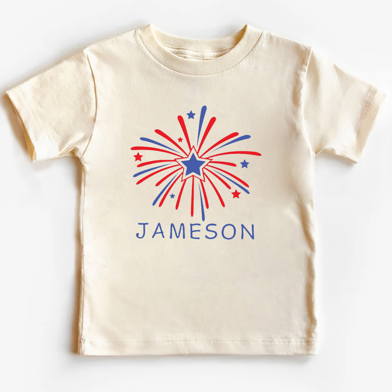 Custom Name Fireworks Toddler Shirt
