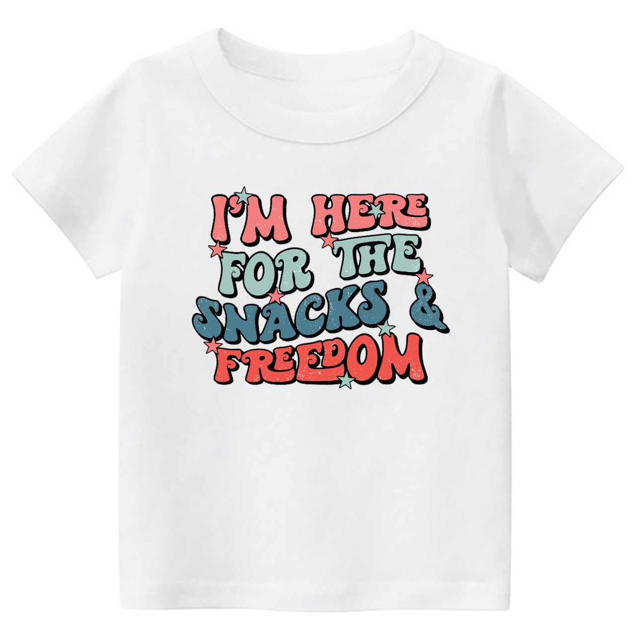 I'm Here For The Snacks & Freedom America Toddler Shirt