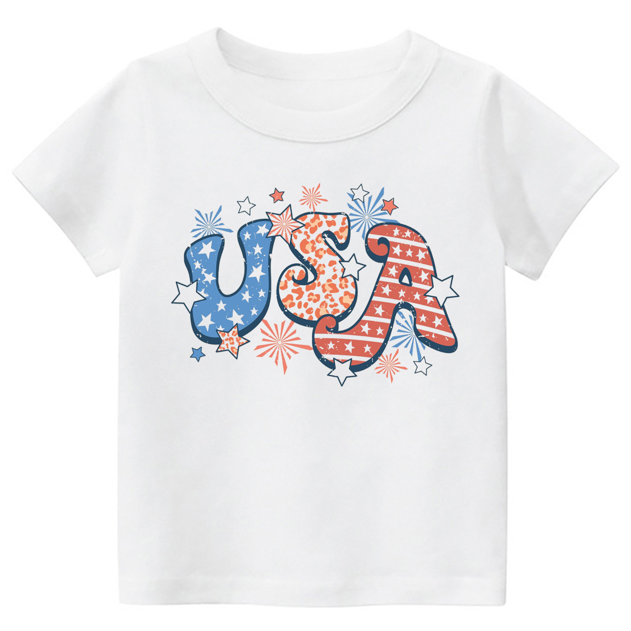 Retro USA Fireworks Stars Toddler Shirt