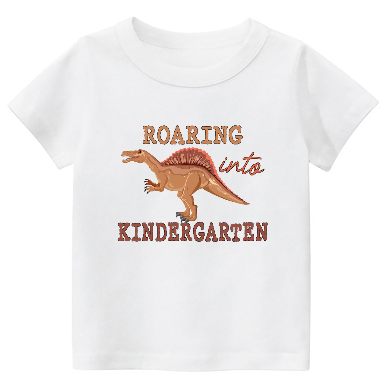 Roaring Into Kindergarten First Day Of School Kids Shirts