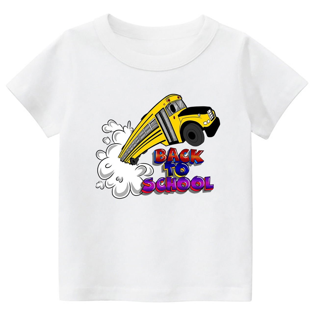 Colorful School Truck Kids Shirts