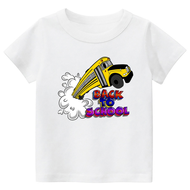 Colorful School Truck Kids Shirts
